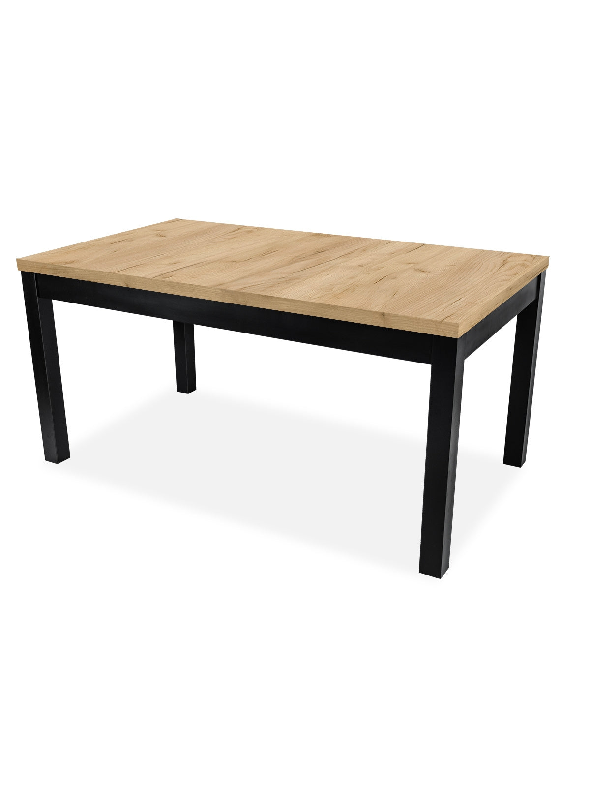 Rozkládací stůl Werona 140-180x80 cm bukové nohy laminovaná deska stolu pohled zepředu