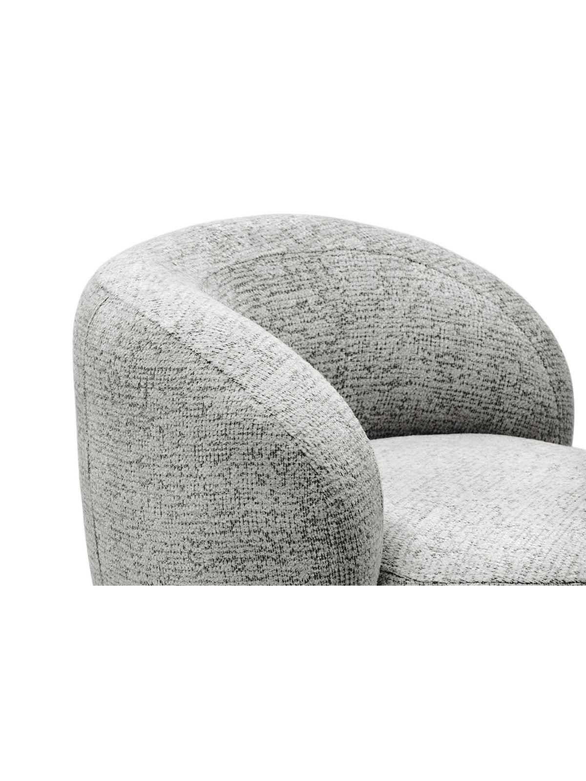 Otočný relaxační křeslo Calmi světle šedý szenil Bella 65, detail opěradla