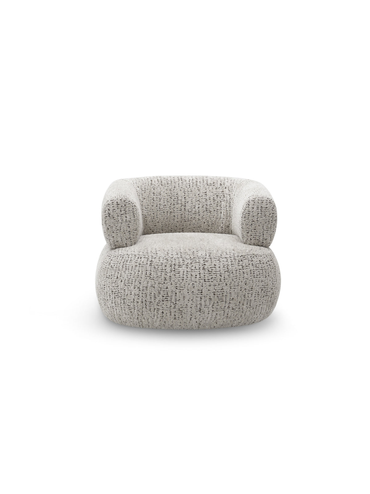 Otočný relaxační křeslo Noola v béžové tkanině Rimba 03 s moderním designem