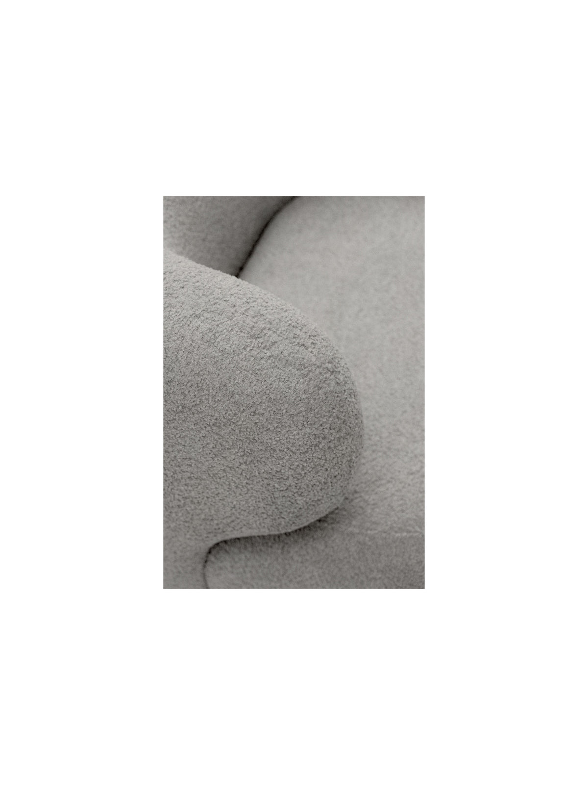 Relaxační křeslo Skindi šedá boucle Catch Me 24, detail čalounění