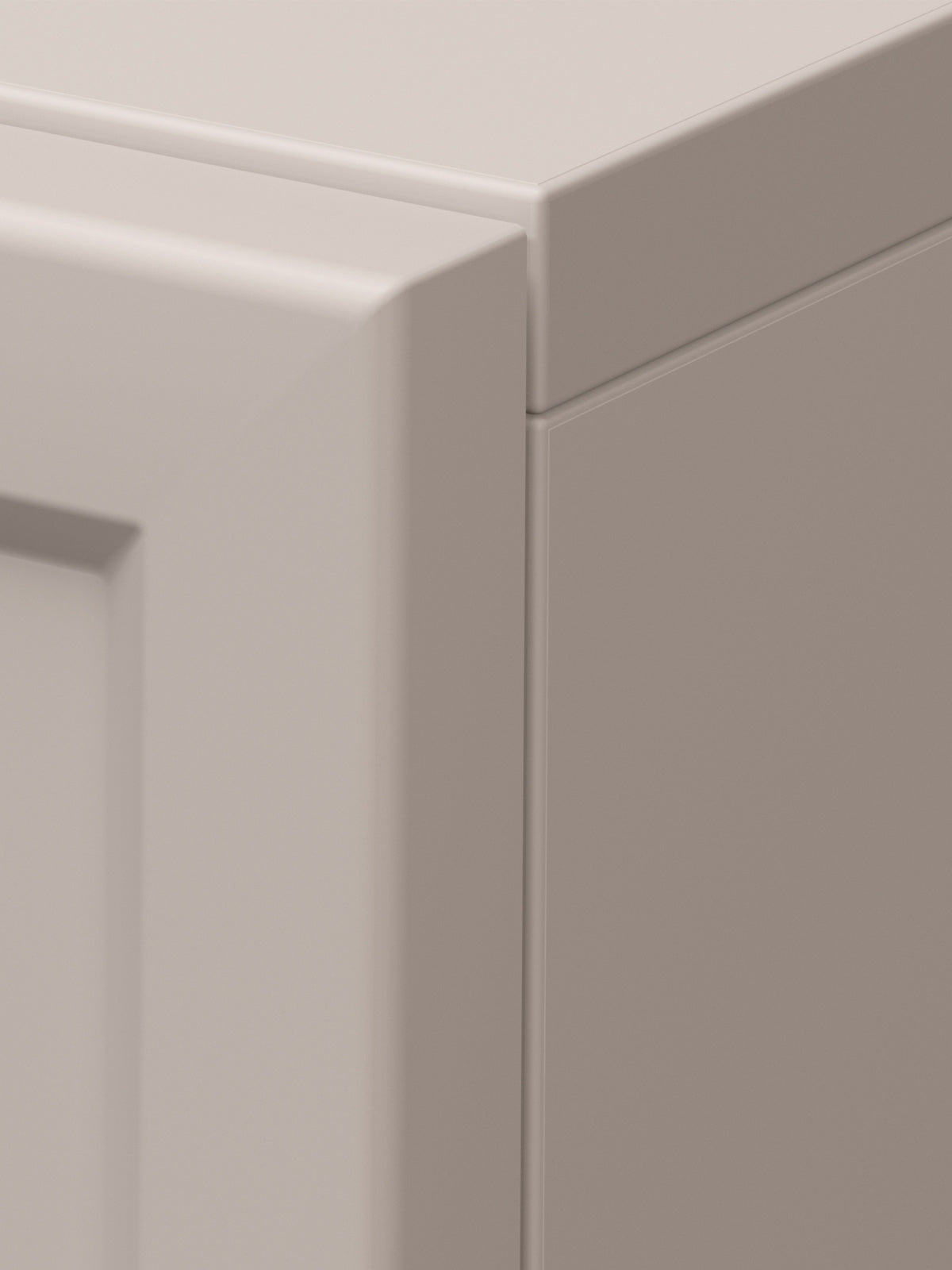 Komoda Lorini 150 cm se zásuvkami - kašmír / černá Úchytky T-bar