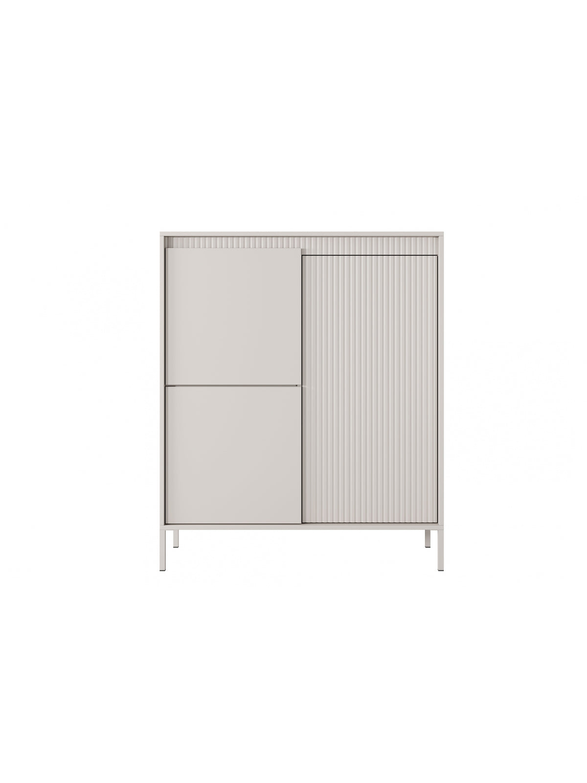 Komoda Sanos vysoká 103 cm - Béžová