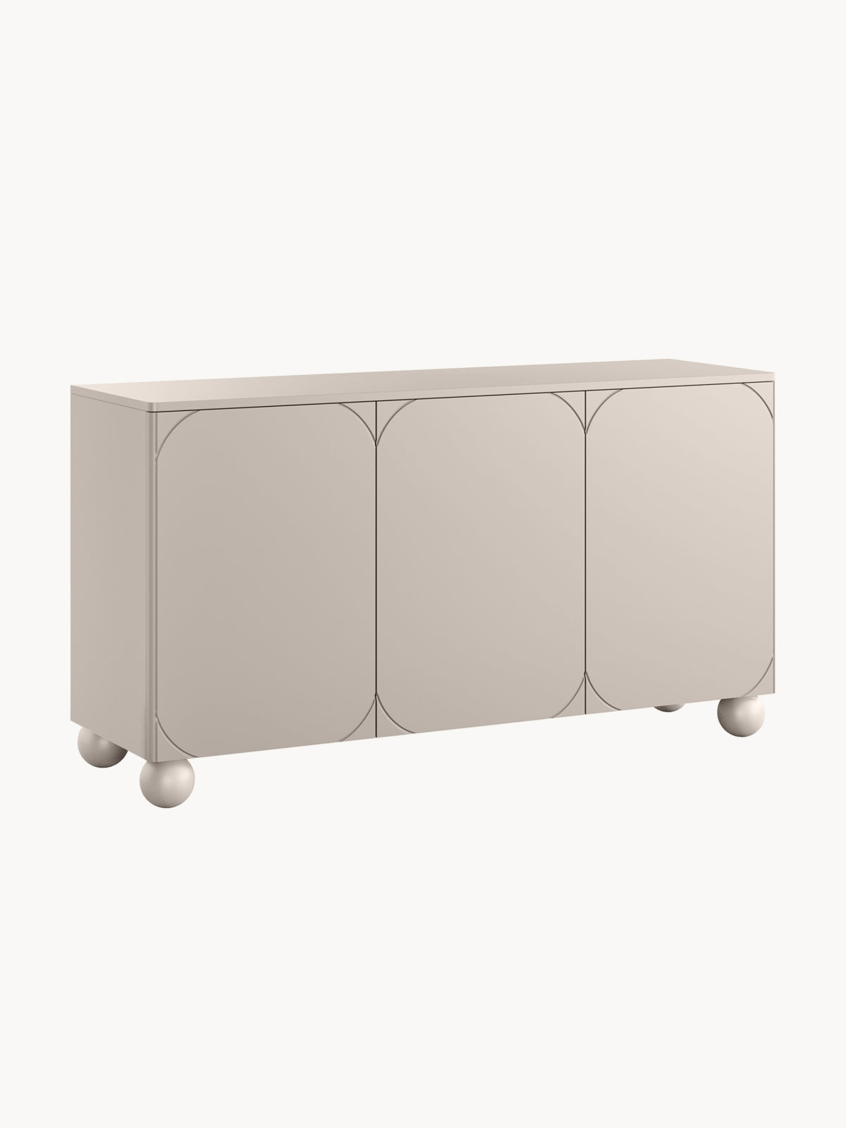 Komoda Sonatia II 150 cm trzydrzwiowa - kaszmir / nogi kule