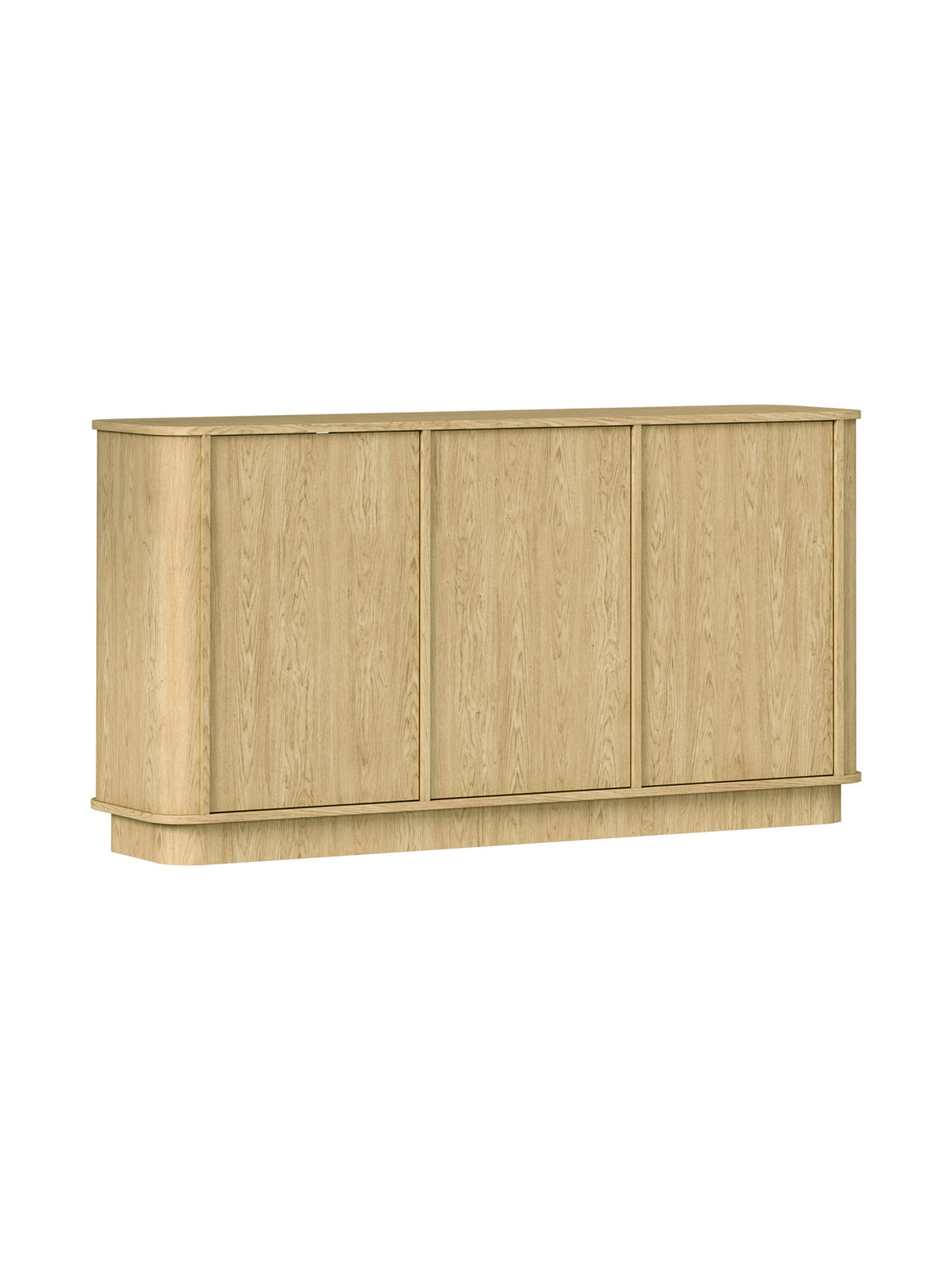 Komoda Vello 154 cm tříddvéřová v barvě dub baltic dune s zaoblenými hranami