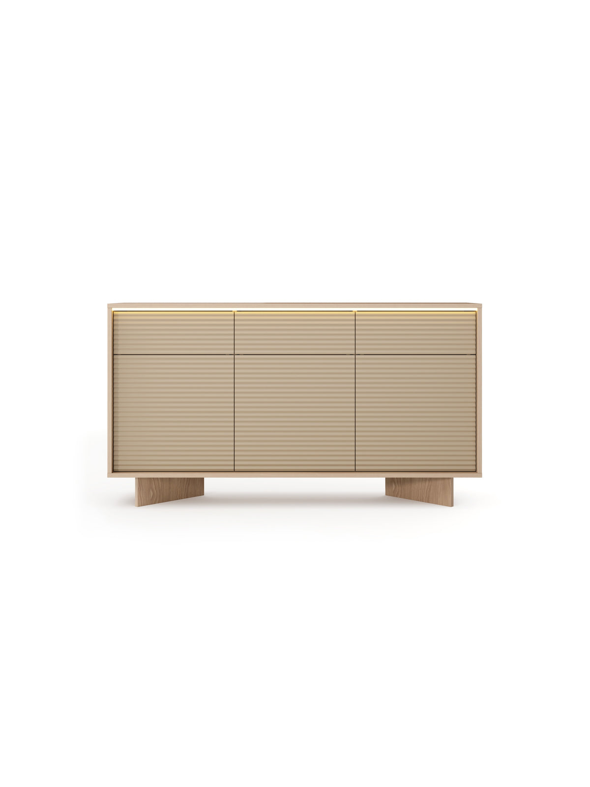Komoda s šuplíky Erini 154 cm bolivar naturalní barva s cappuccino předními panely