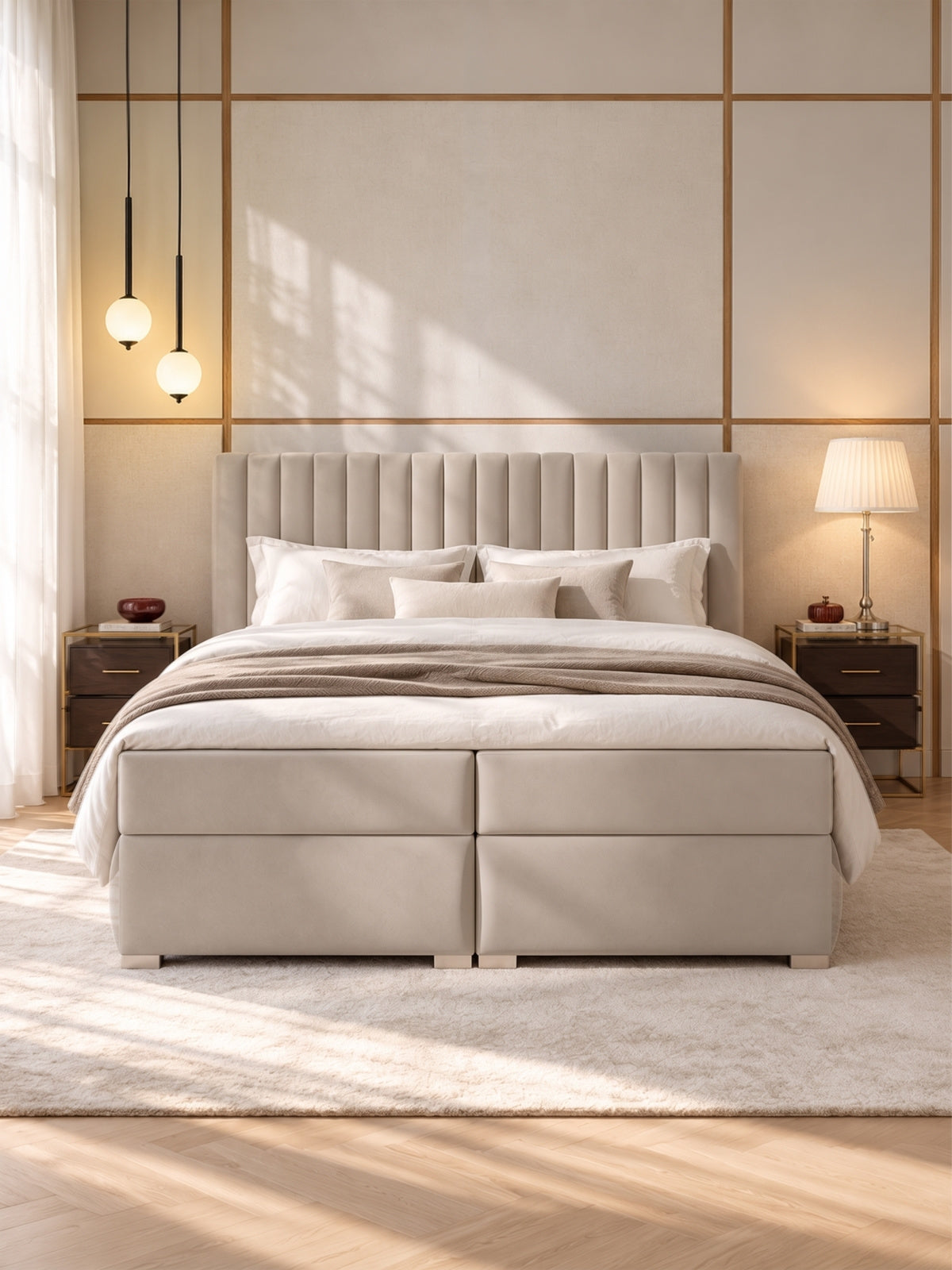 Postel boxspring Solani 160x200 s úložním prostorem