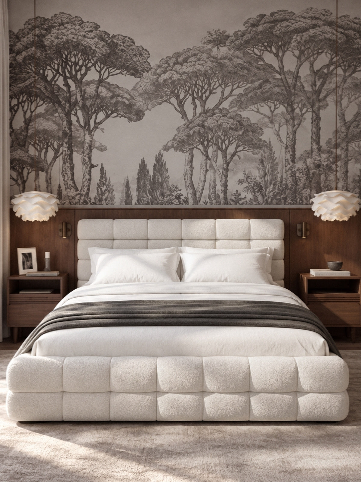 Postel pro ložnice Bellmora 160x200 - béžová boucle Raven 22