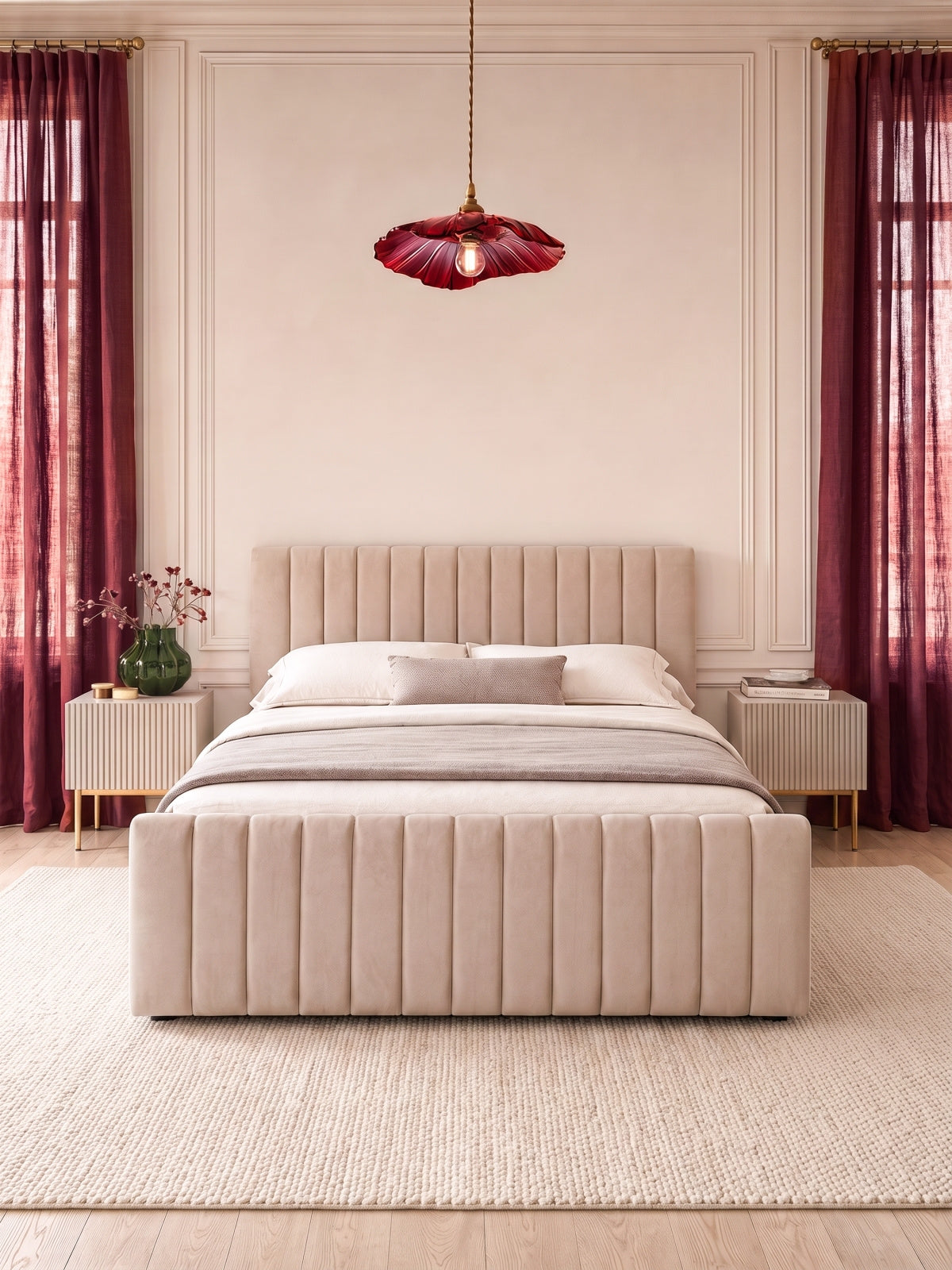 Čalouněná postel Livani 180x200 s úložným prostorem a černými nohami v moderním stylu