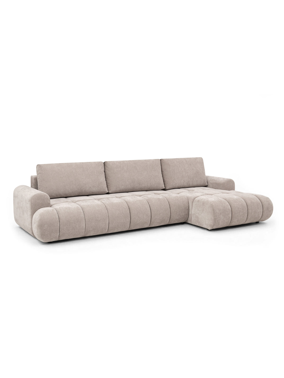Sedací souprava Lutario Maxi v béžové barvě, moderní design, levá strana s rozkládací funkcí