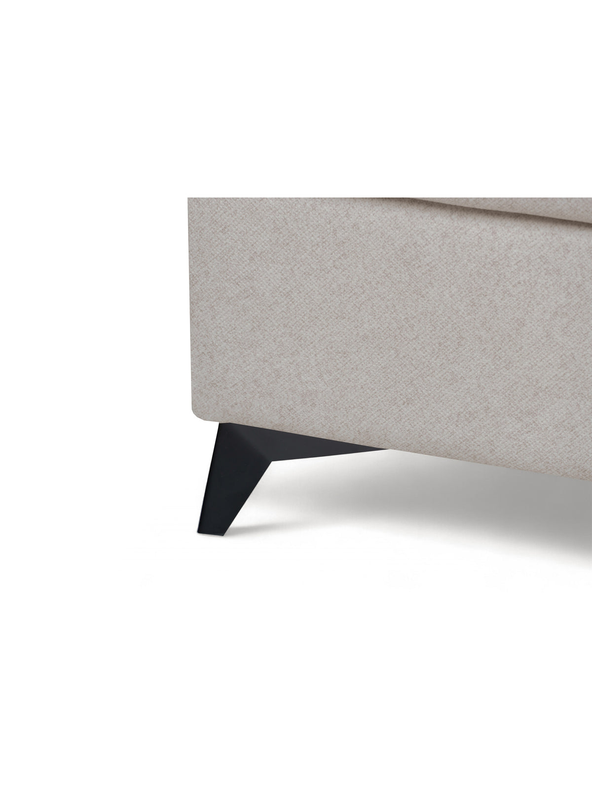 Narožník Monrose Maxi černá noha nábytku, detail nohy vysoké 10 cm