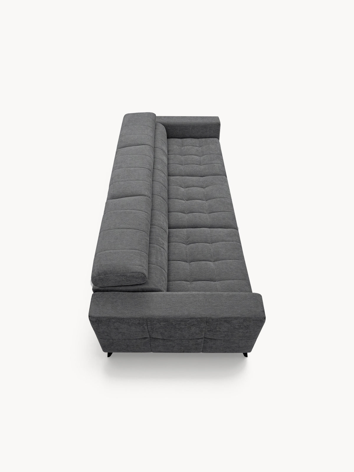 Sofa Nardo szary szenil Vibe 95 widok z góry na pikowane siedzisko