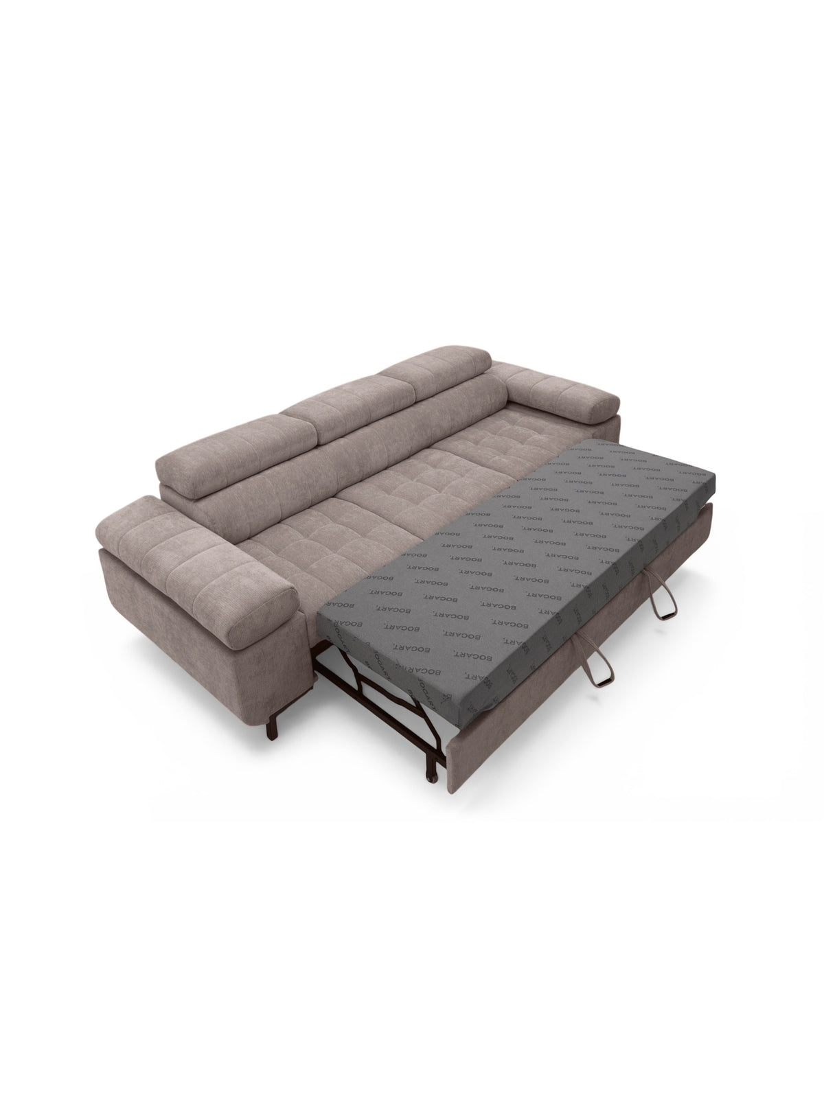 Sofa trzyosobowa Tyrion brązowy szenil Vibe 21 z funkcją spania i wysuwanym mechanizmem