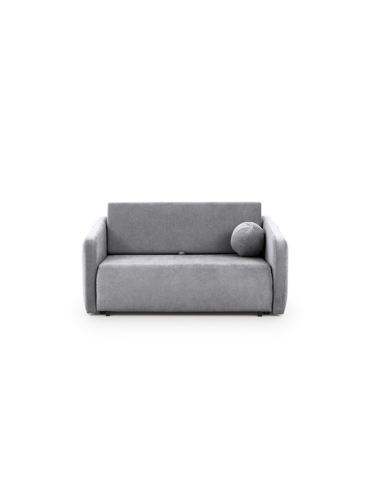 Sofa Zeldia 155 rozkładana w szarym hydrofobowym szenilu, widok z przodu