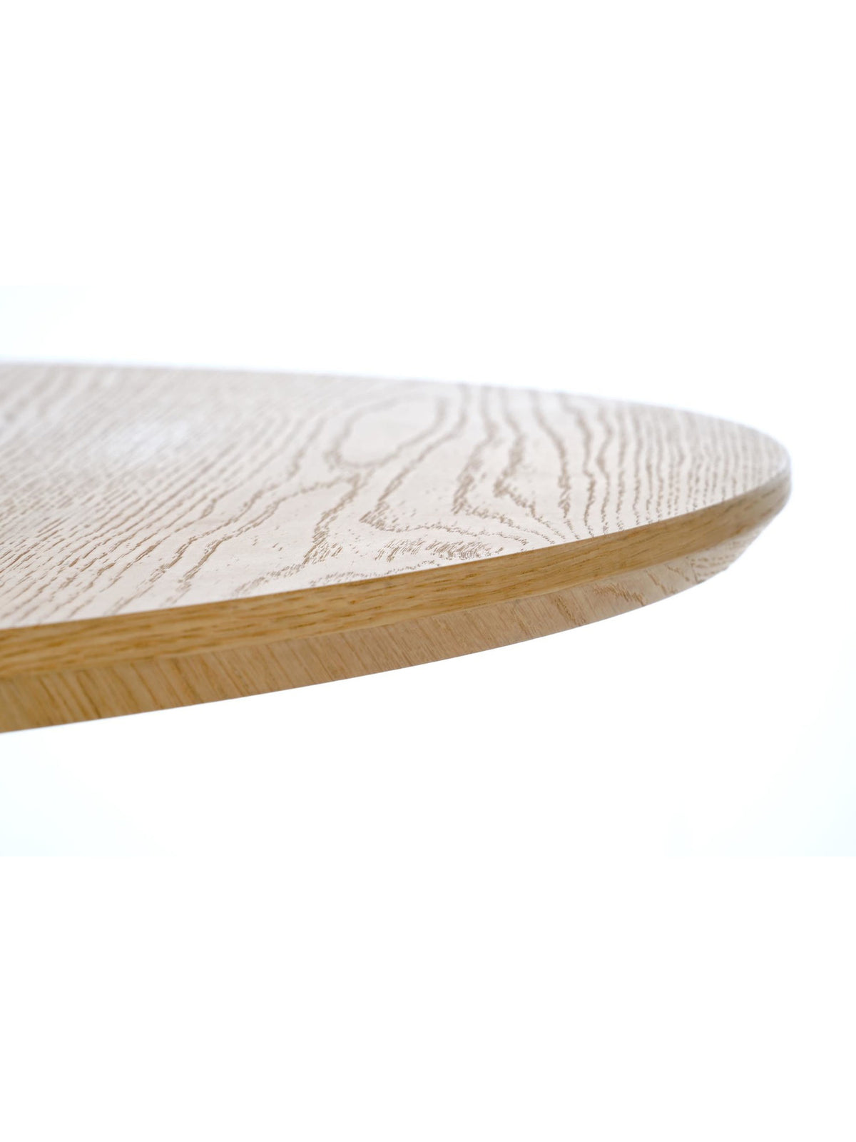 Deska kulatého stolu Brevon 120-210 cm v barvě dub přírodní, detail rohu