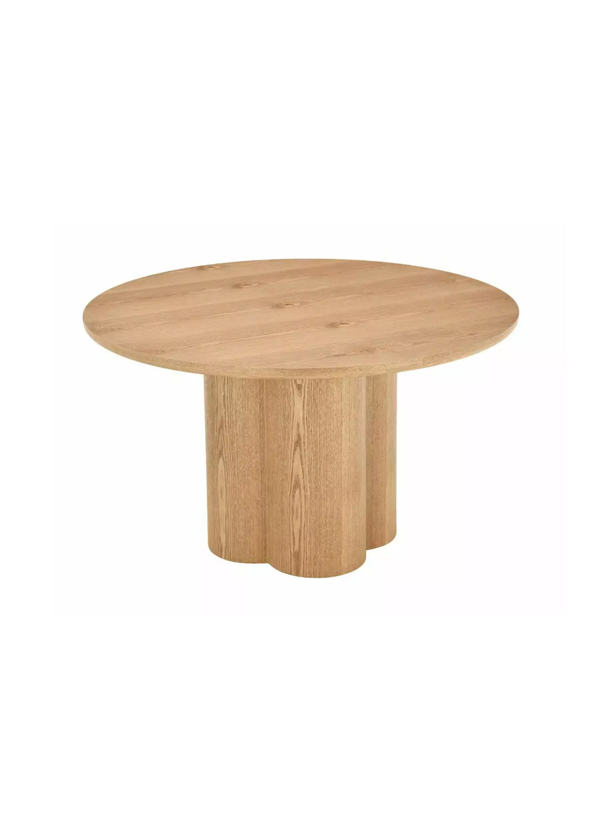 Kulatý stůl Cylindus 120 cm přírodní dub s pevným stolem a nohou