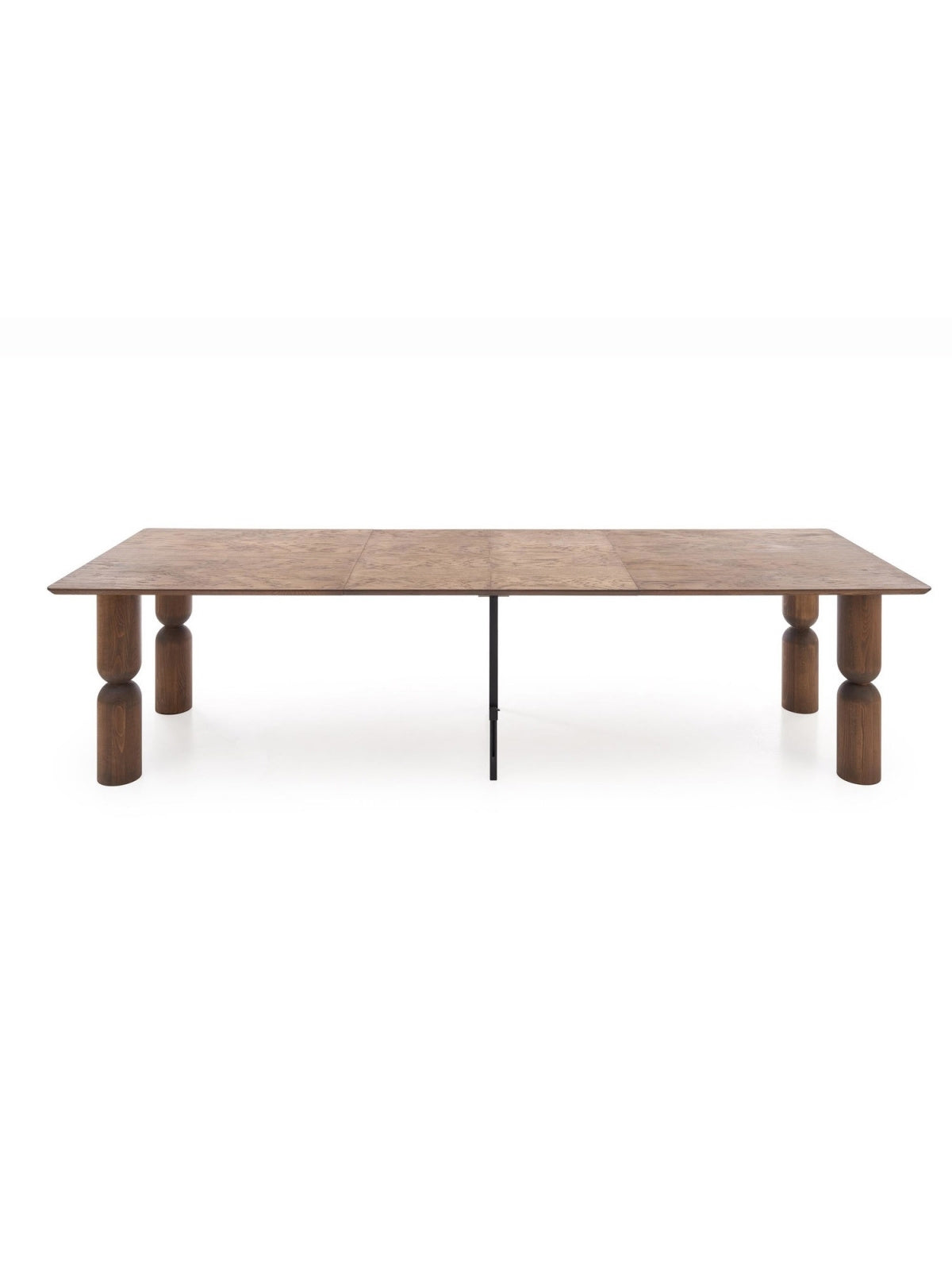 Rozkládací stůl Lavenor 200-300x101 cm, světle ořechová barva, obdélníková deska, dřevěné nohy