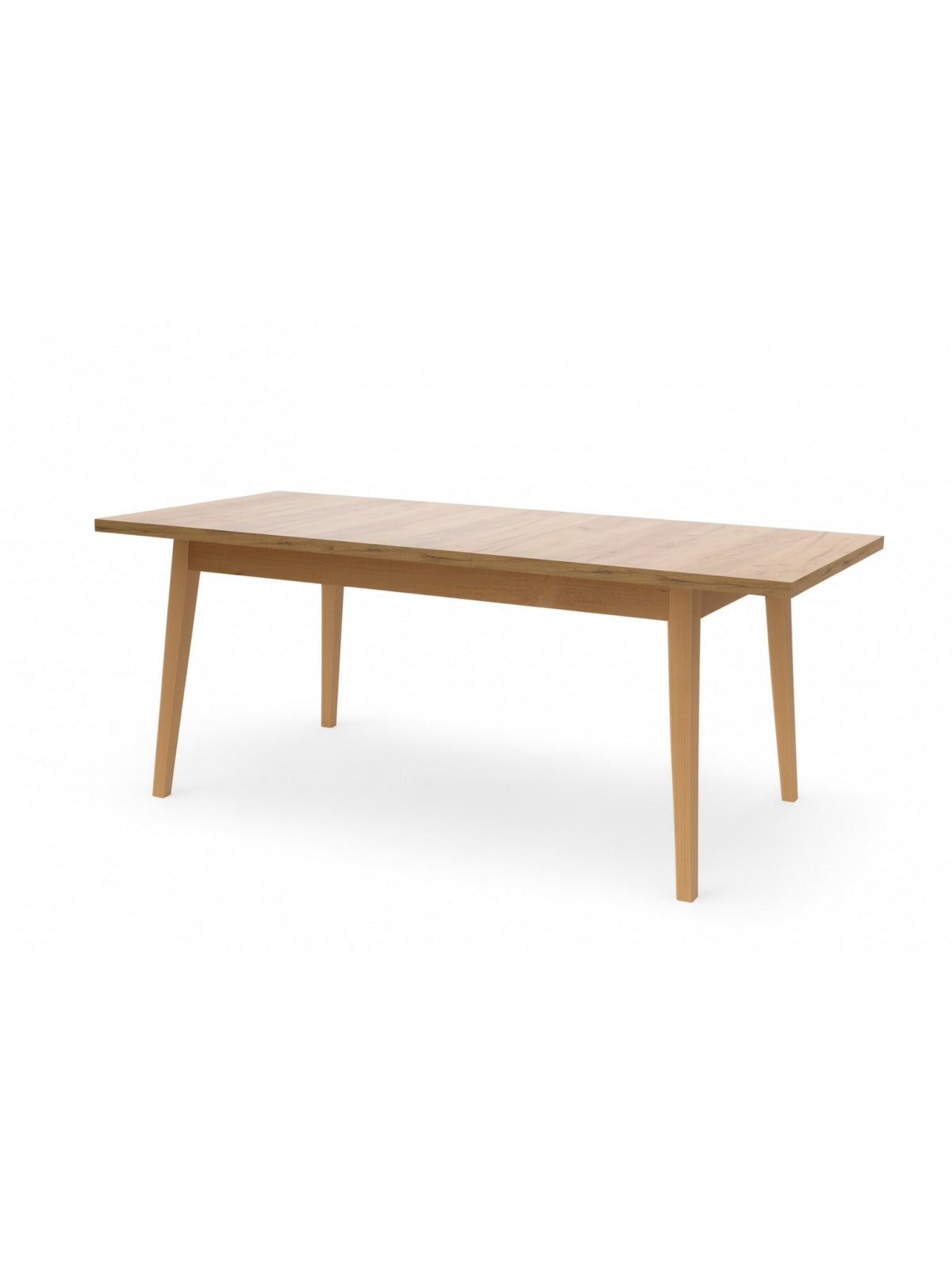 Stół rozkładany Paris 160-200x90 cm dąb craft, nowoczesny prostokątny blat, nogi drewniane bukowe