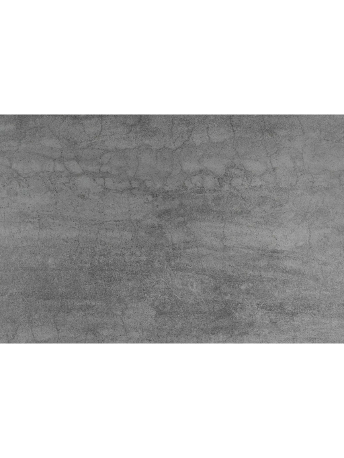 Rozkládací stůl Zanivo 160-240x90 cm s keramickou deskou ve šedém mramoru a černými kovovými nohami, pohled shora
