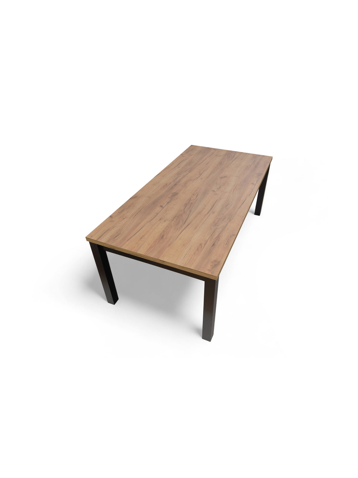 Rozkládací stůl Werona 140-220x80 cm dub craft s černýma nohama pohled shora