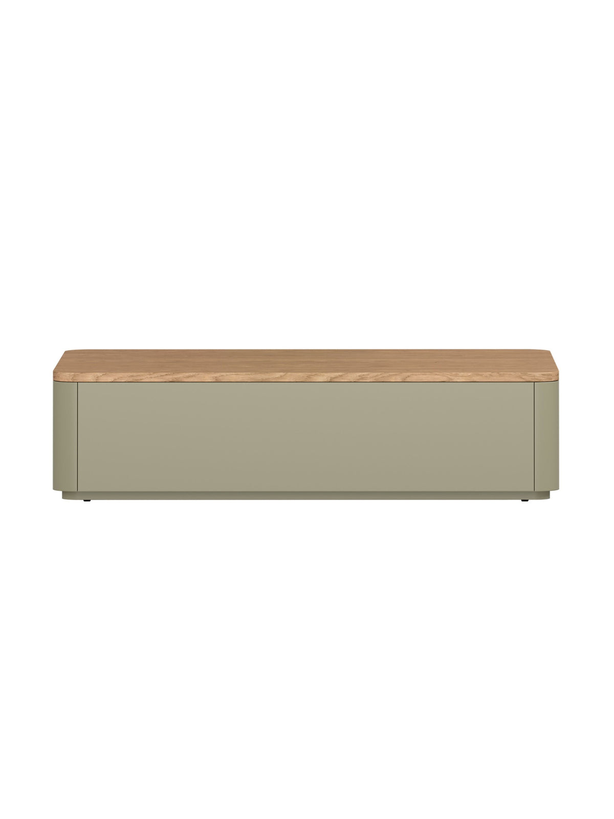 Konferenční stolek Amilio 100 cm se zásuvkami v olivové barvě s deskou dub baltic dune
