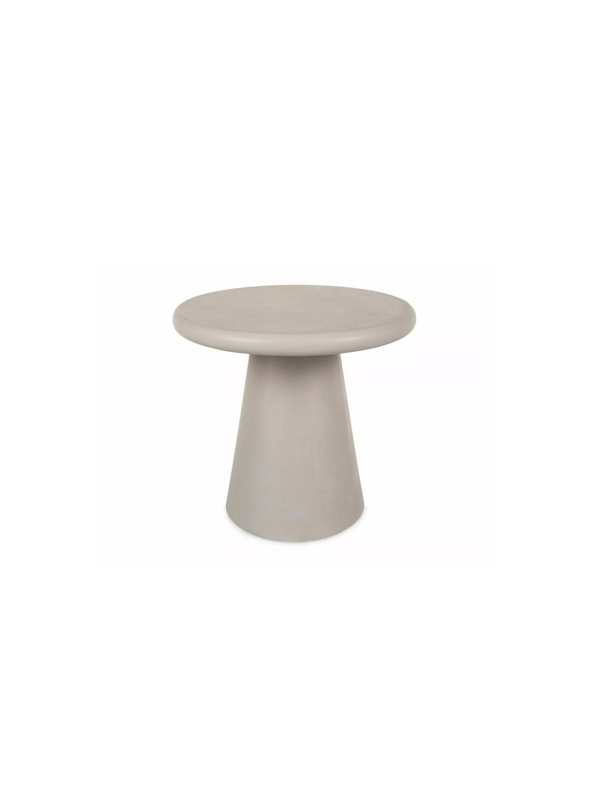 Stolik kawowy okrągły Clav 45 cm w jasnym szarym kolorze, nowoczesny design