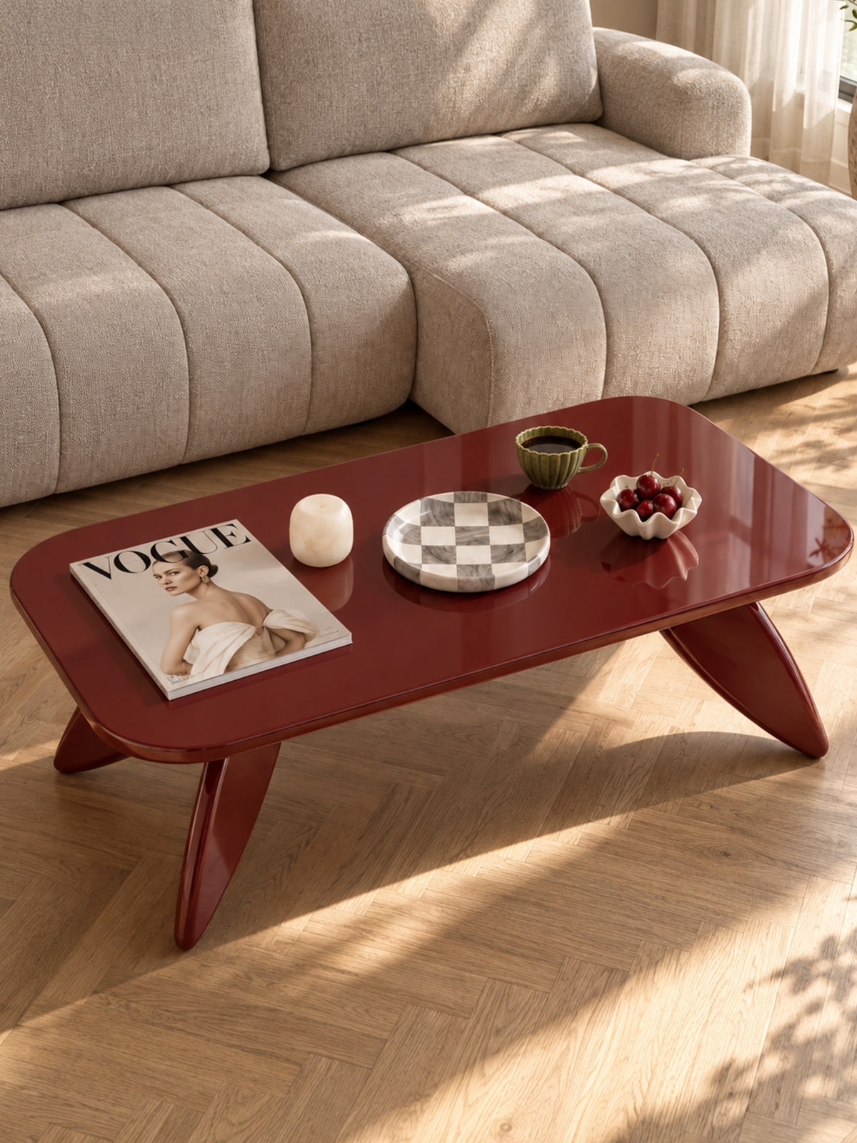 stolek kawowy prostokatny Lumis 120 cm - burgund
