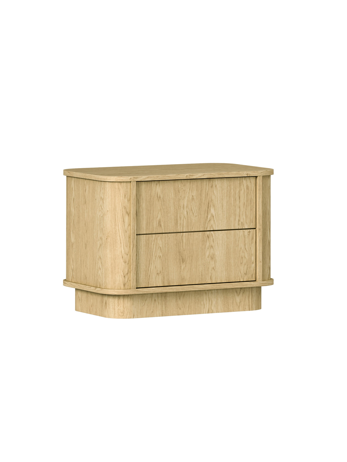 Szafka nocna Vello 63 cm z dwiema szufladami w kolorze dąb baltic dune