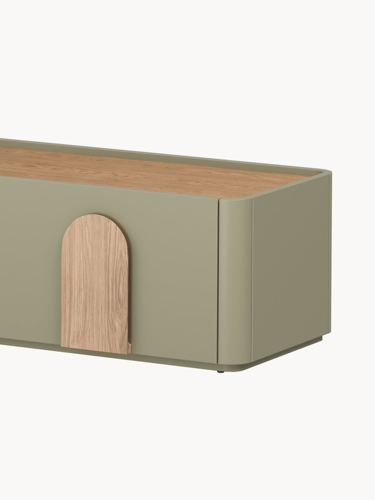 skříňka RTV Amilio 170 cm z szuflada - eukaliptus / dub baltic dune / Úchytky dub přírodní