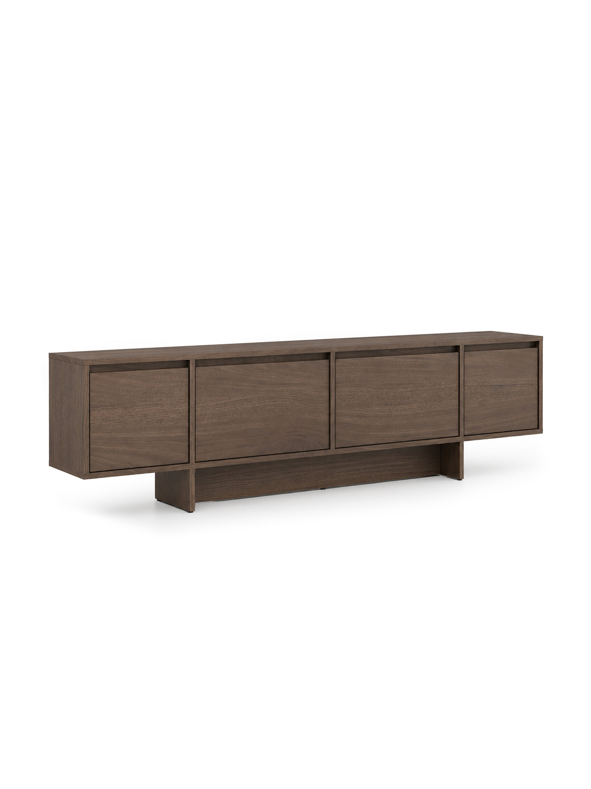 Szafka RTV czterodrzwiowa Zolia 180 cm na cokole w kolorze orzech elegant