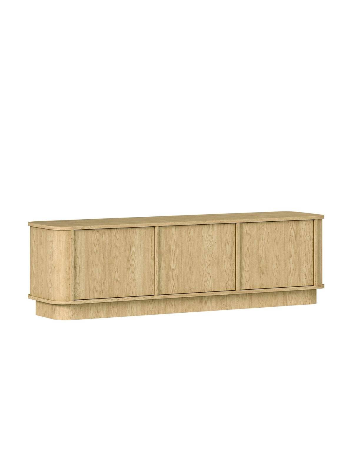 Szafka RTV Vello 154 cm trzydrzwiowa jasne drewno dąb baltic dune