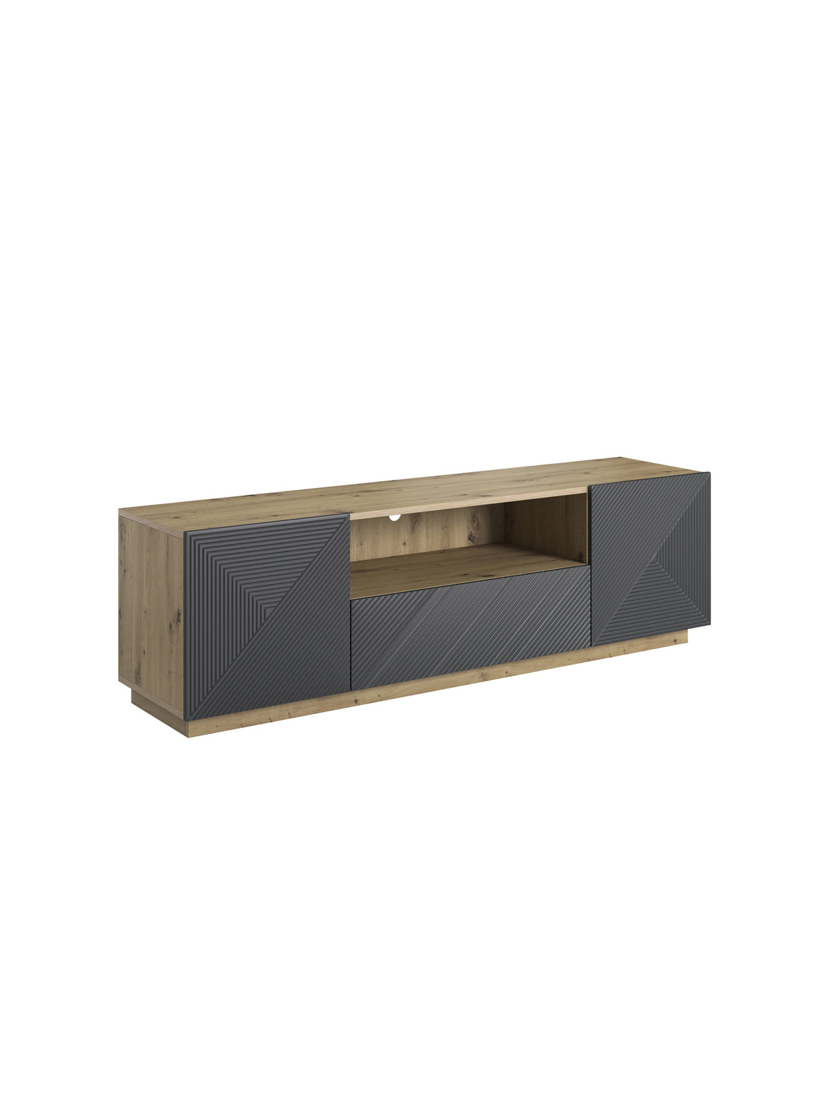 skříňka RTV z szuflada Asha 167 cm - artisan / rivier stone mat