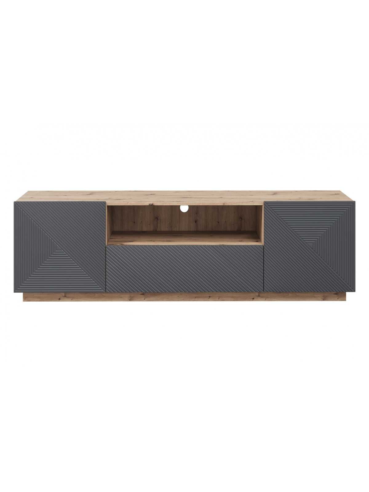 skříňka RTV z szuflada Asha 167 cm - artisan / rivier stone mat