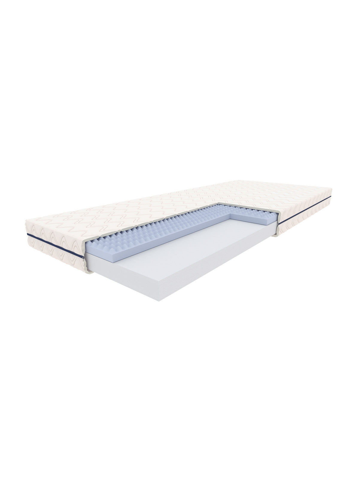 Materac dziecięcy Luna piankowy 9 cm 90x180 cm przekrój pokazujący wkład piankowy