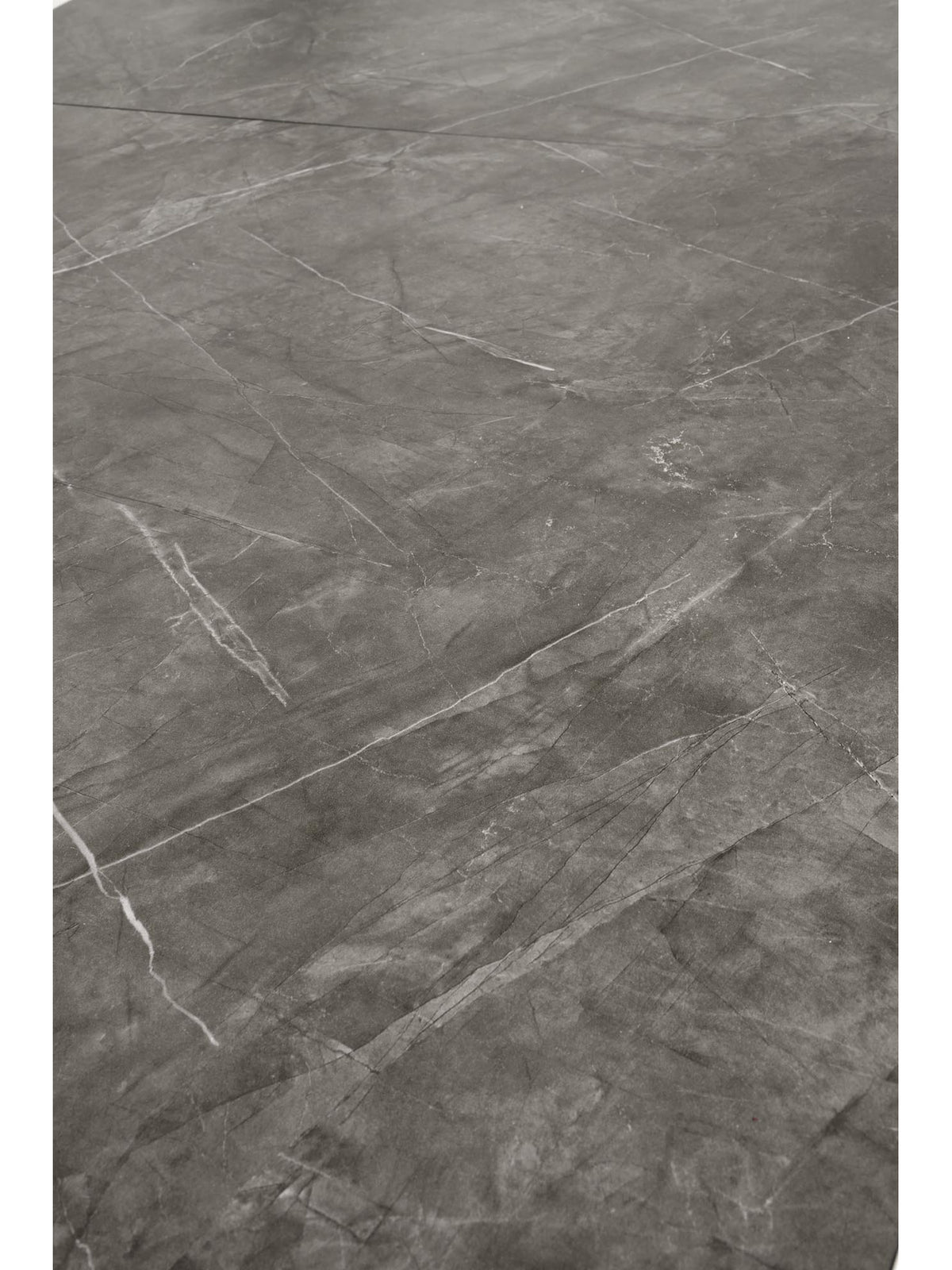Deska rozkládacího stolu Forge s obdélníkovým tvarem, šedý mramor, detail povrchu