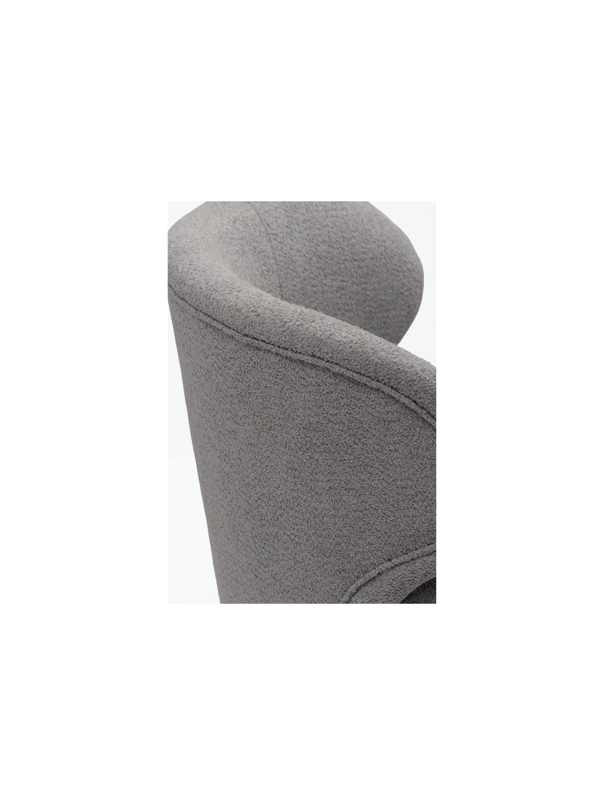 Křeslo Cocoon šedé boucle Catch Me 24 z profilu opěradla