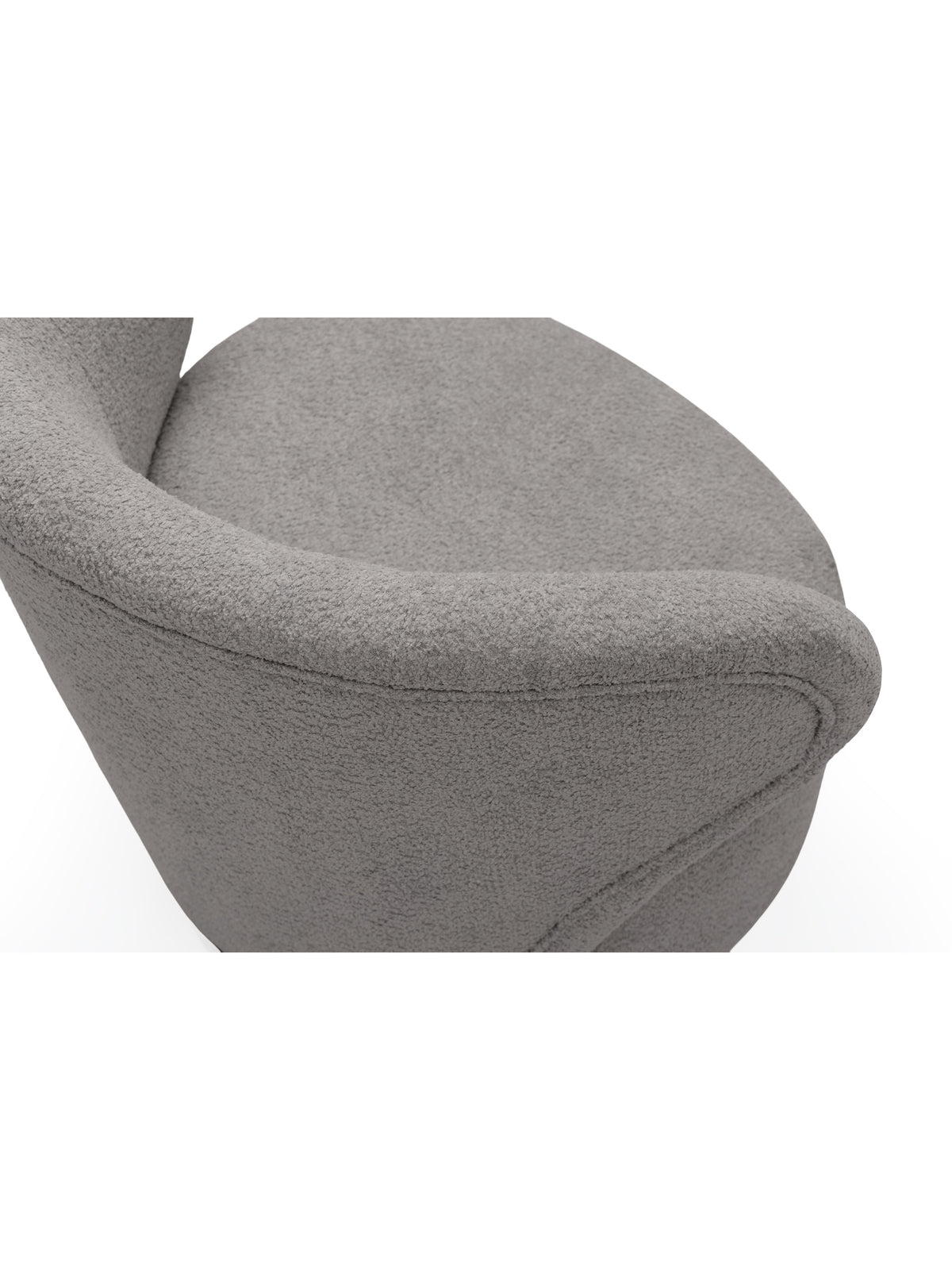 Relaxační křeslo Cocoon šedá boucle Catch Me 24 detail opěradla