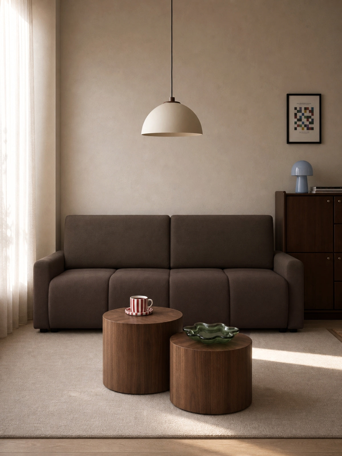 Rozkládací pohovka Velaro hnědá pletenina Vela 28 moderní design