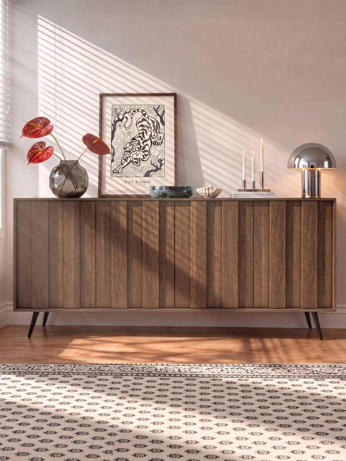 Komoda Flaro 183 cm s osvětlením - dub dunin