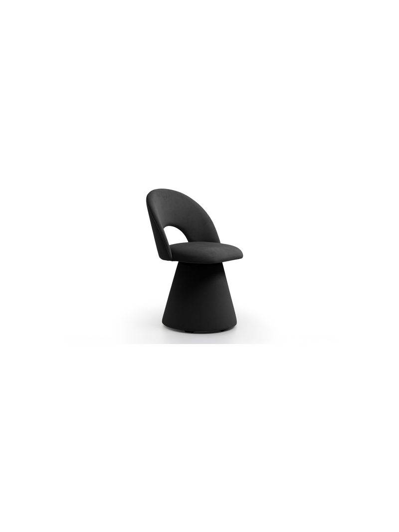 Černá čalouněná skořepinová židle Aveliro s moderním designem