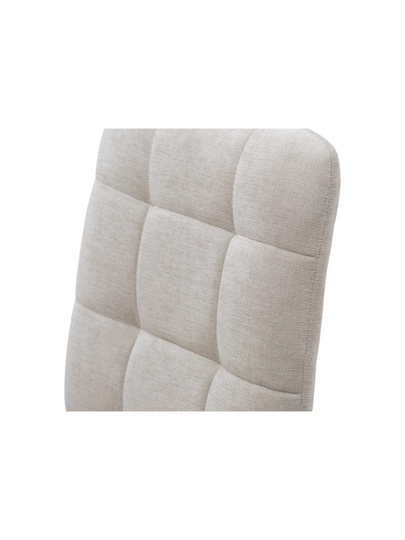 Polstrovaná židle Platinum 4 s prošívaným světle šedým opěradlem, moderní styl