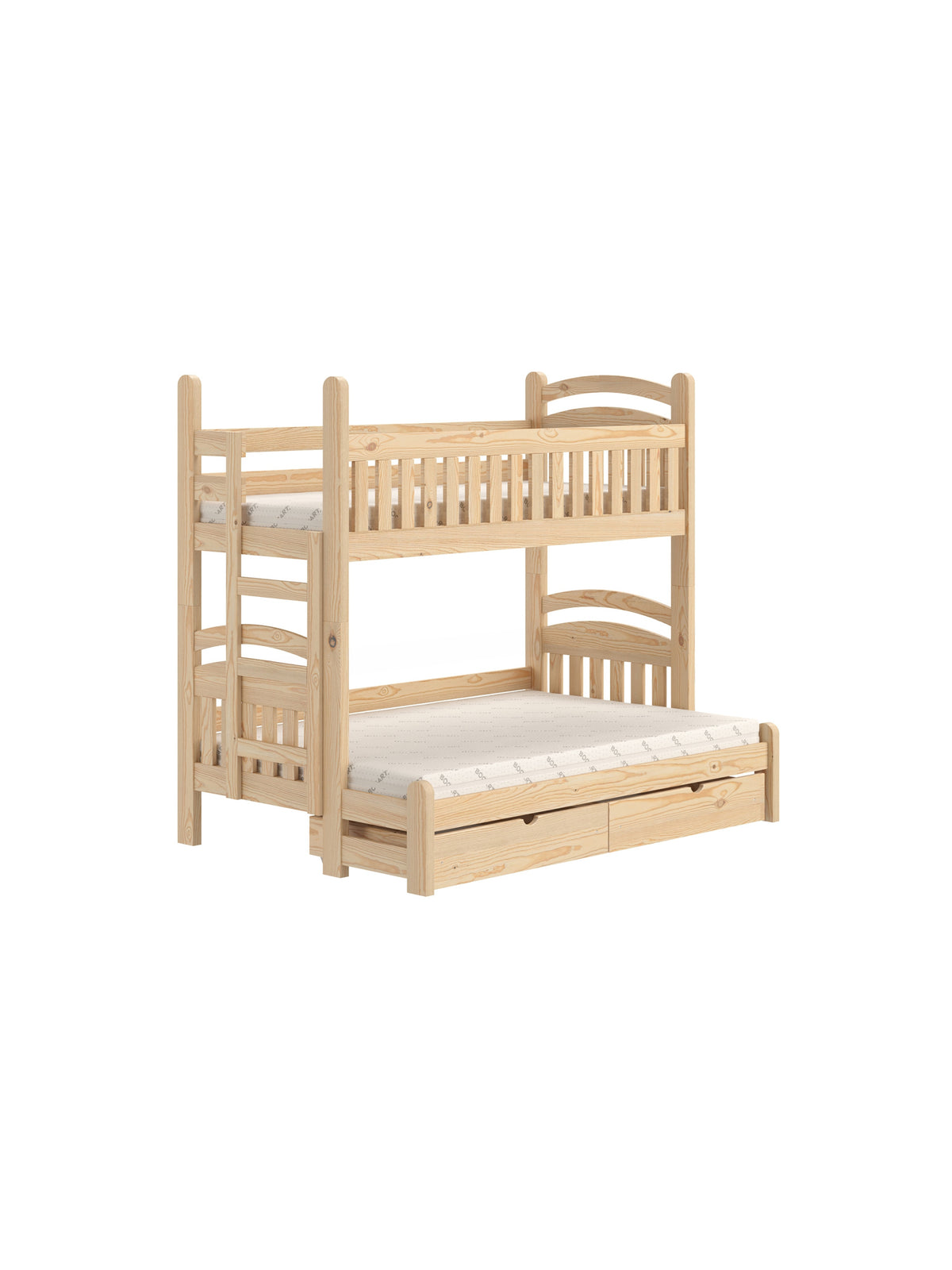Patrová postel Amely Maxi 80x200/140x200 levá strana borovice se zásuvkami