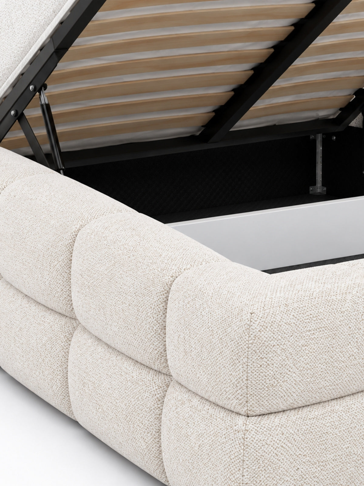 Postel pro ložnice Bellmora 180x200 s úložným prostorem- béžová boucle Raven 22