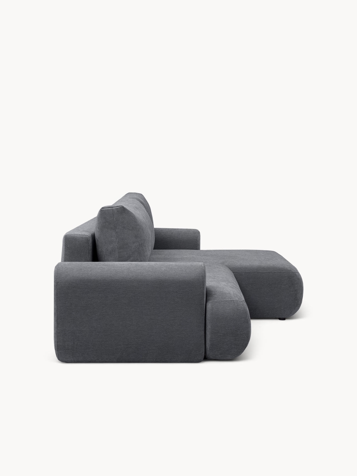 Narożnik Lotulis Mini prawostronny szary szenil Vibe 95 widok z boku