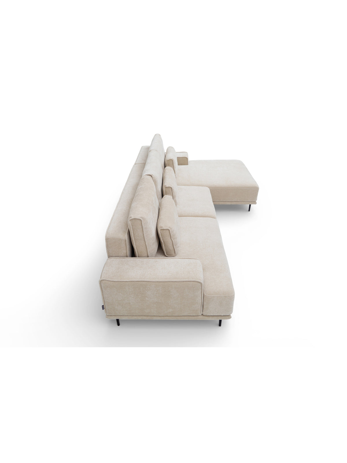 Rohová sedací souprava pravá rozkládací Nicole Mini - Dress Me 15 / Nohy černá