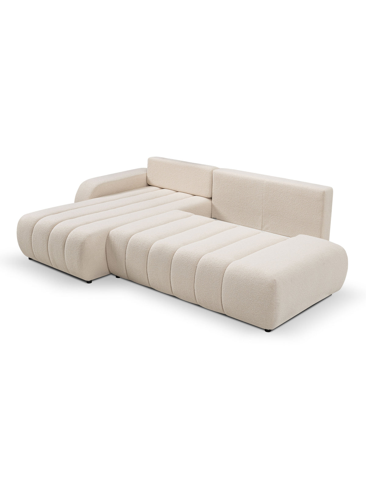 Levý rohový gauč Zelio béžový boucle Lambi 8 moderní styl