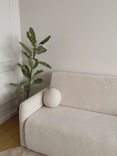 Sofa rozkładana Nido trzyosobowa 140 cm z pojemnikiem - zielona boucle Quelle 37