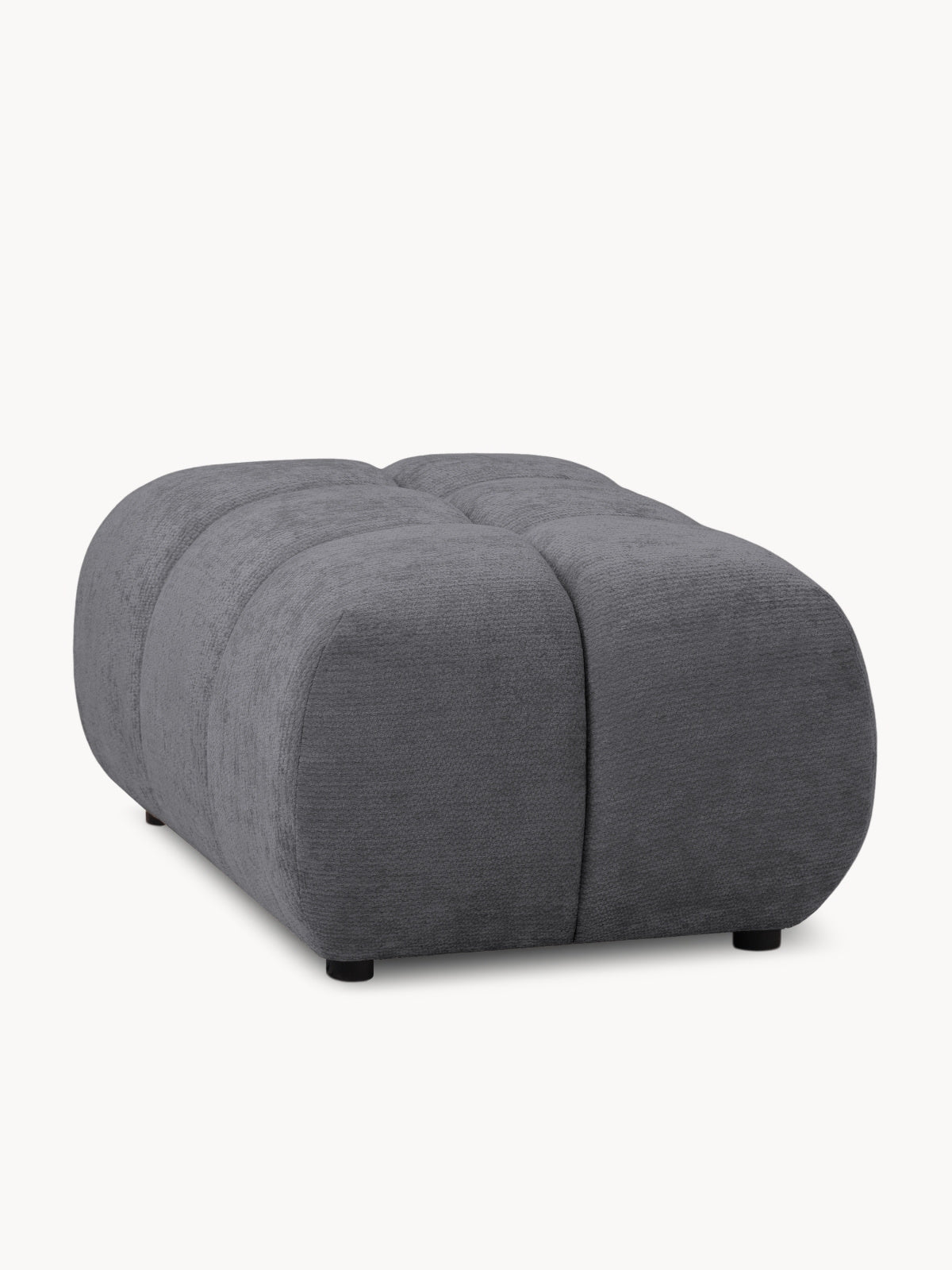 Taburet čalouněná Lutario Mini - šedá šenil Vibe 95