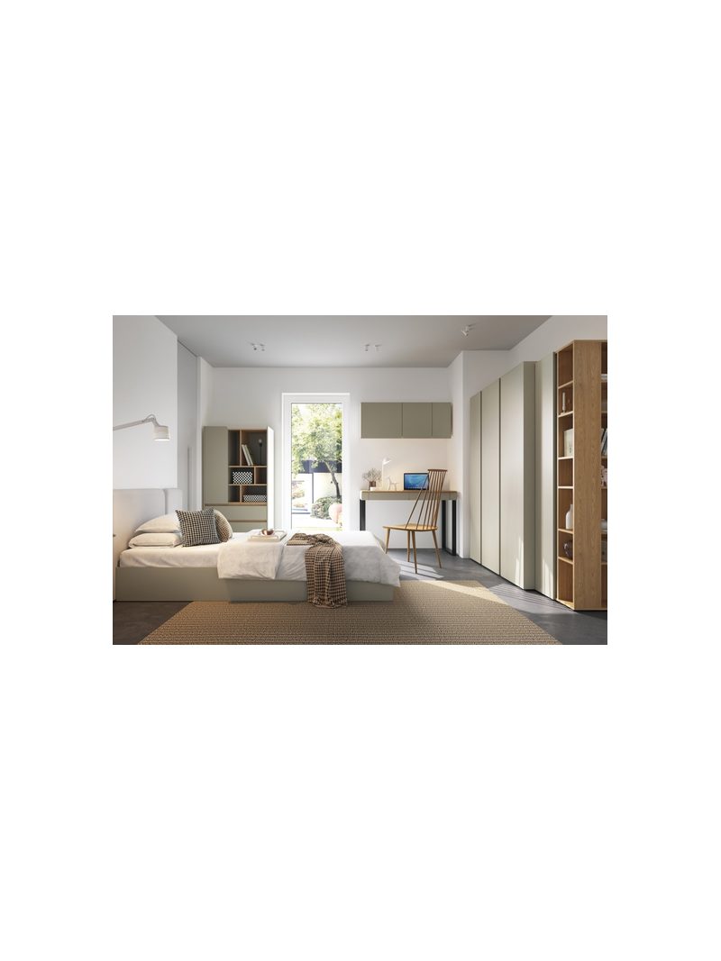 Jednodveřový regál Altea 55 cm v barvách eukalyptus a dub baltic dune