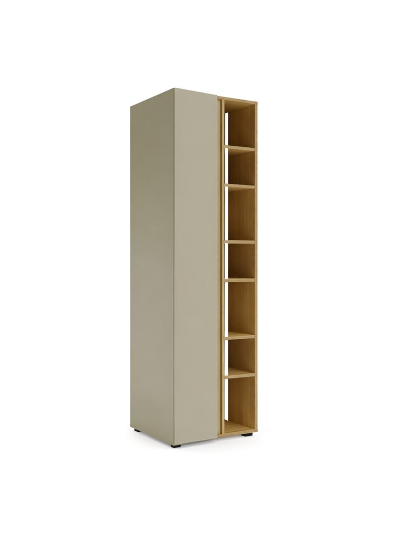 Mladý regál Altea 55 cm s jedněmi dveřmi v barvách eukalyptus a dub baltic dune
