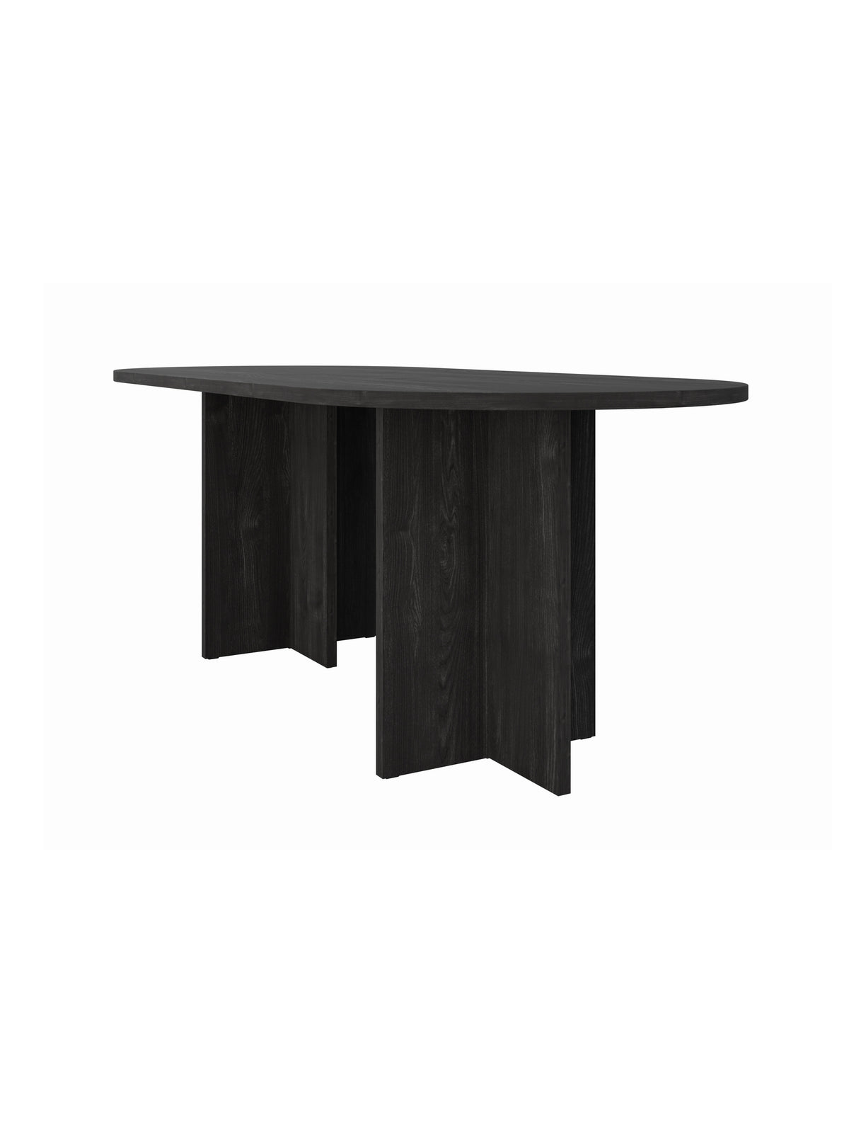 Oválný stůl Aurelium 204x90 cm černé barvy s laminovanou deskou